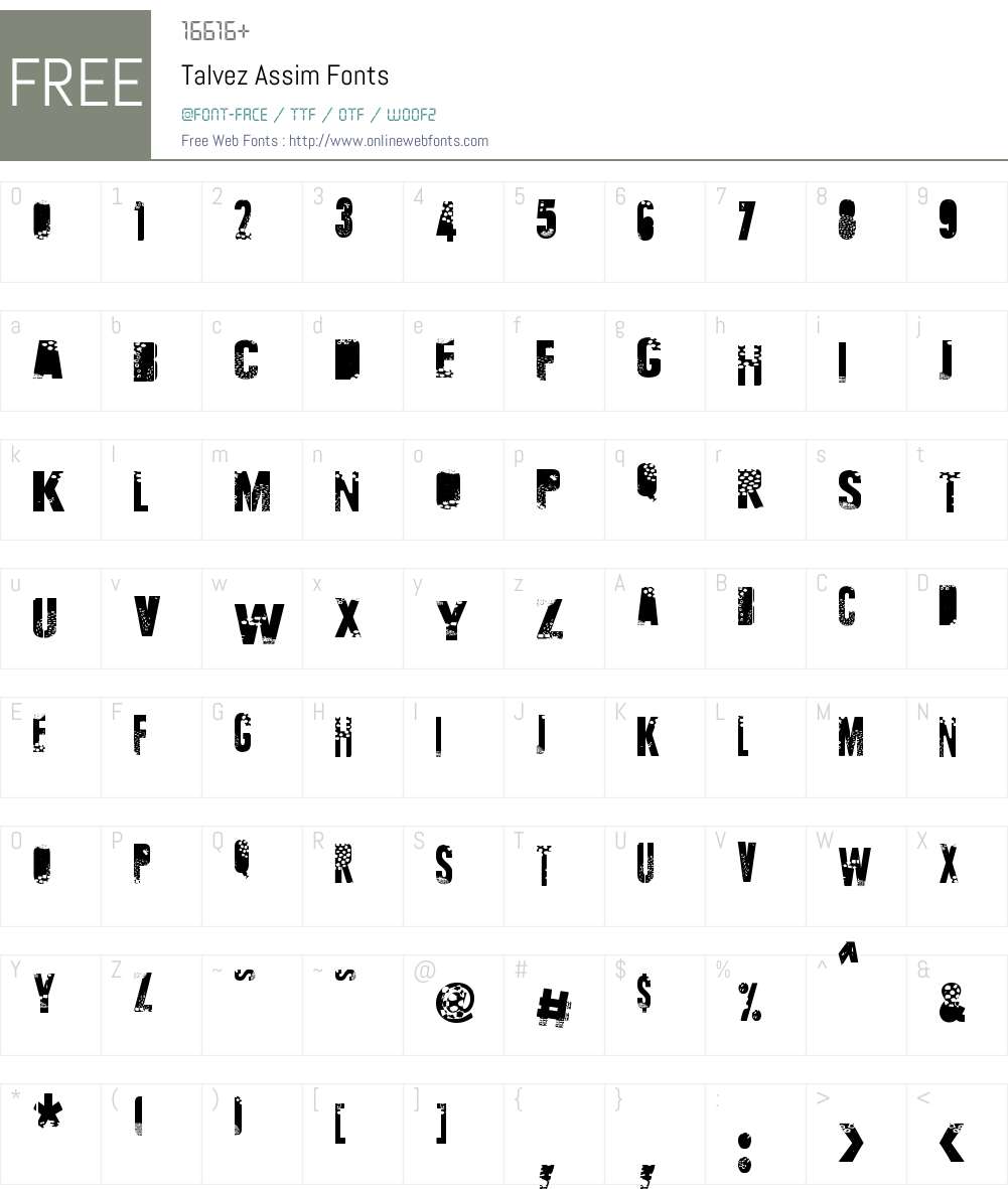 Talvez Assim Font Screenshots