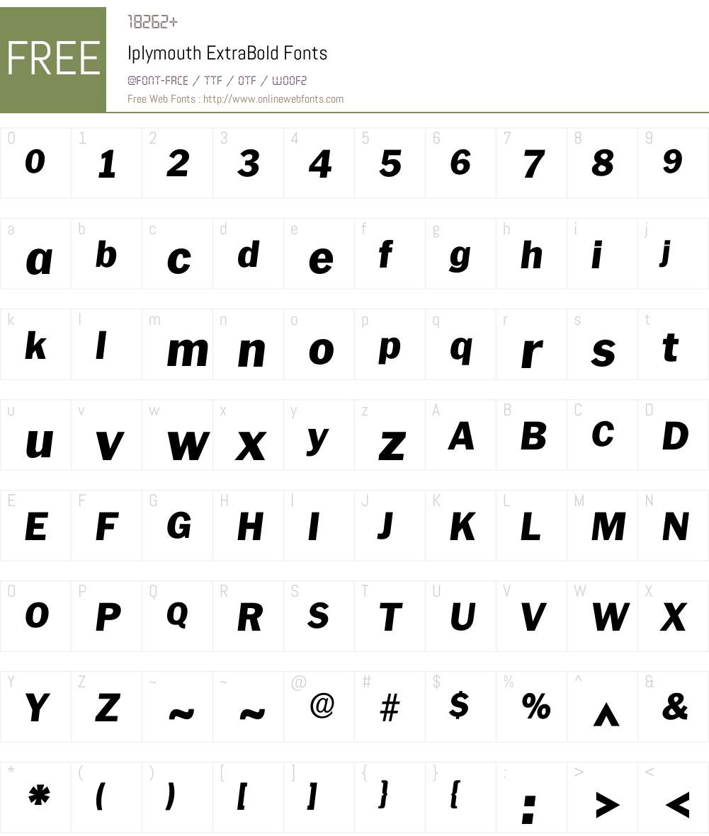 Iplymouth Font Screenshots