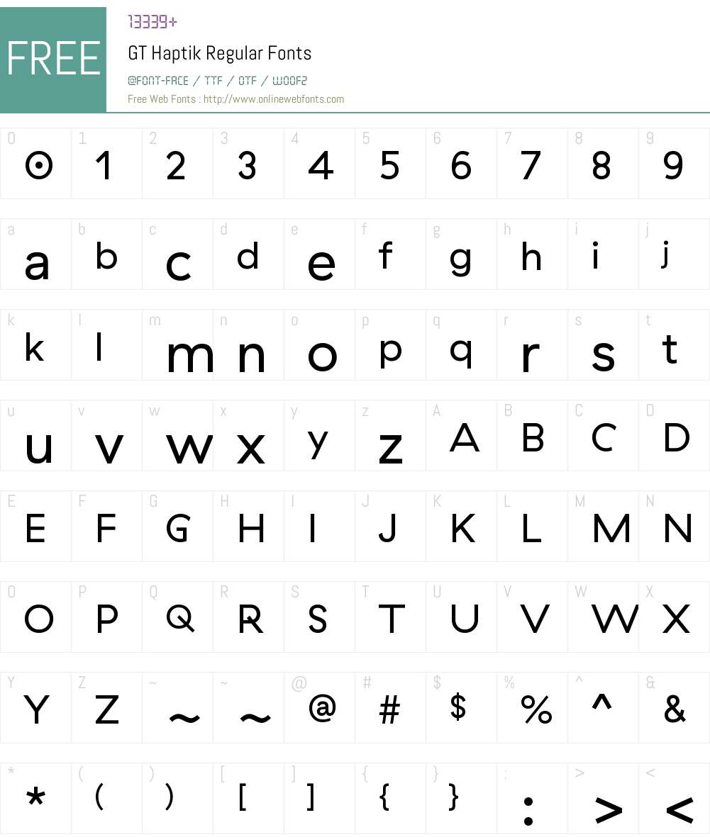 GT Haptik Font Screenshots