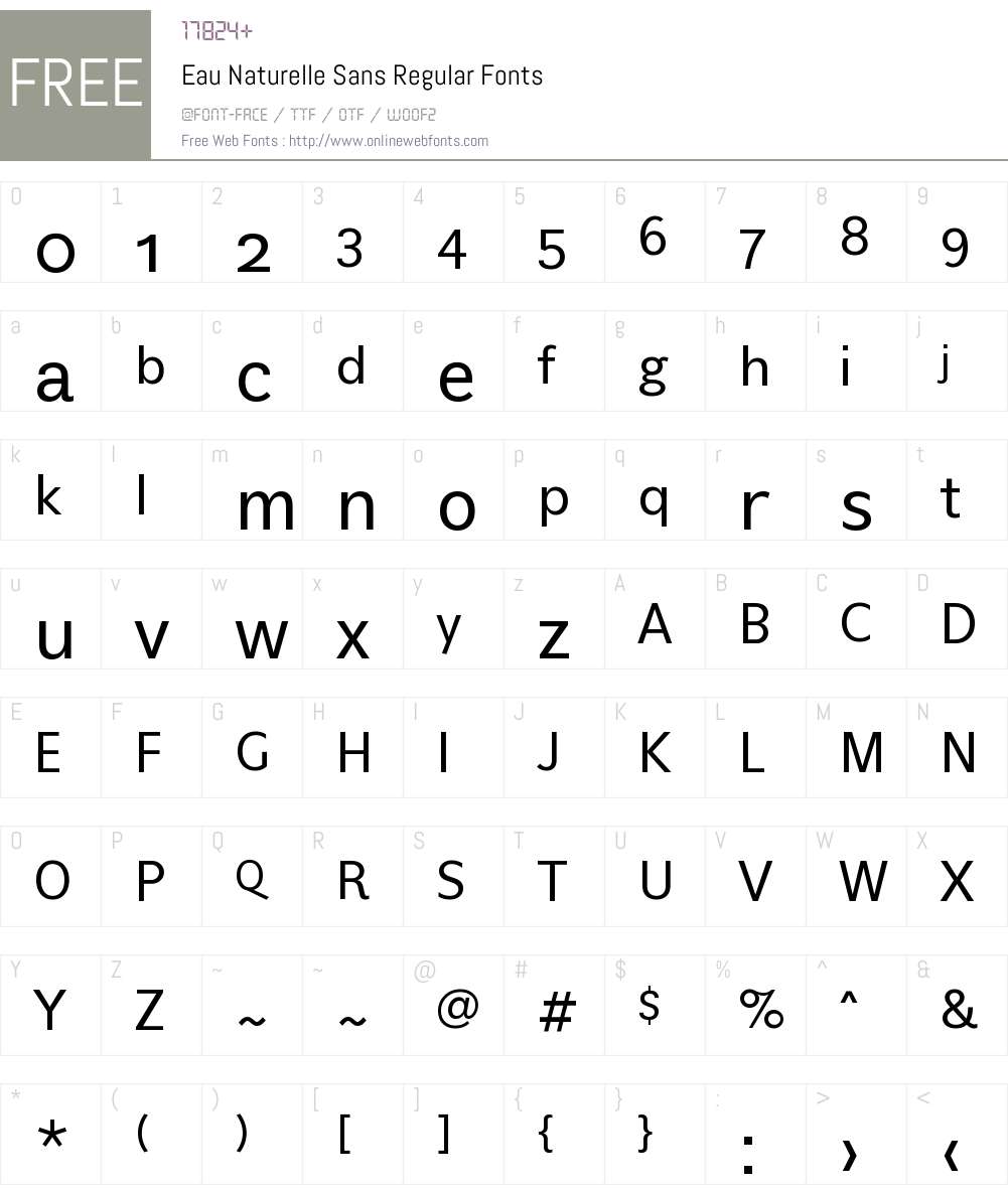 Eau Naturelle Font Screenshots