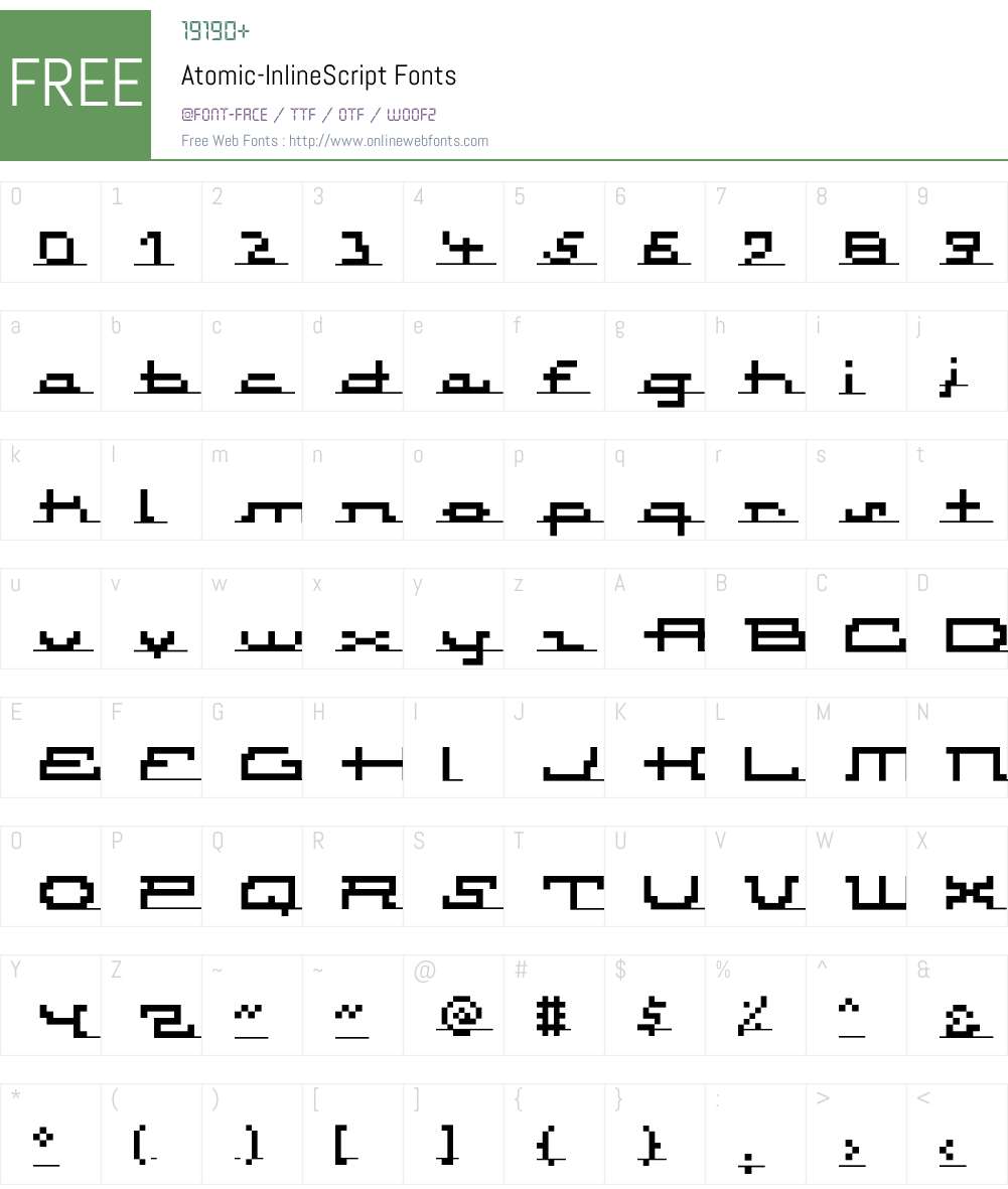 Atomic Font Screenshots