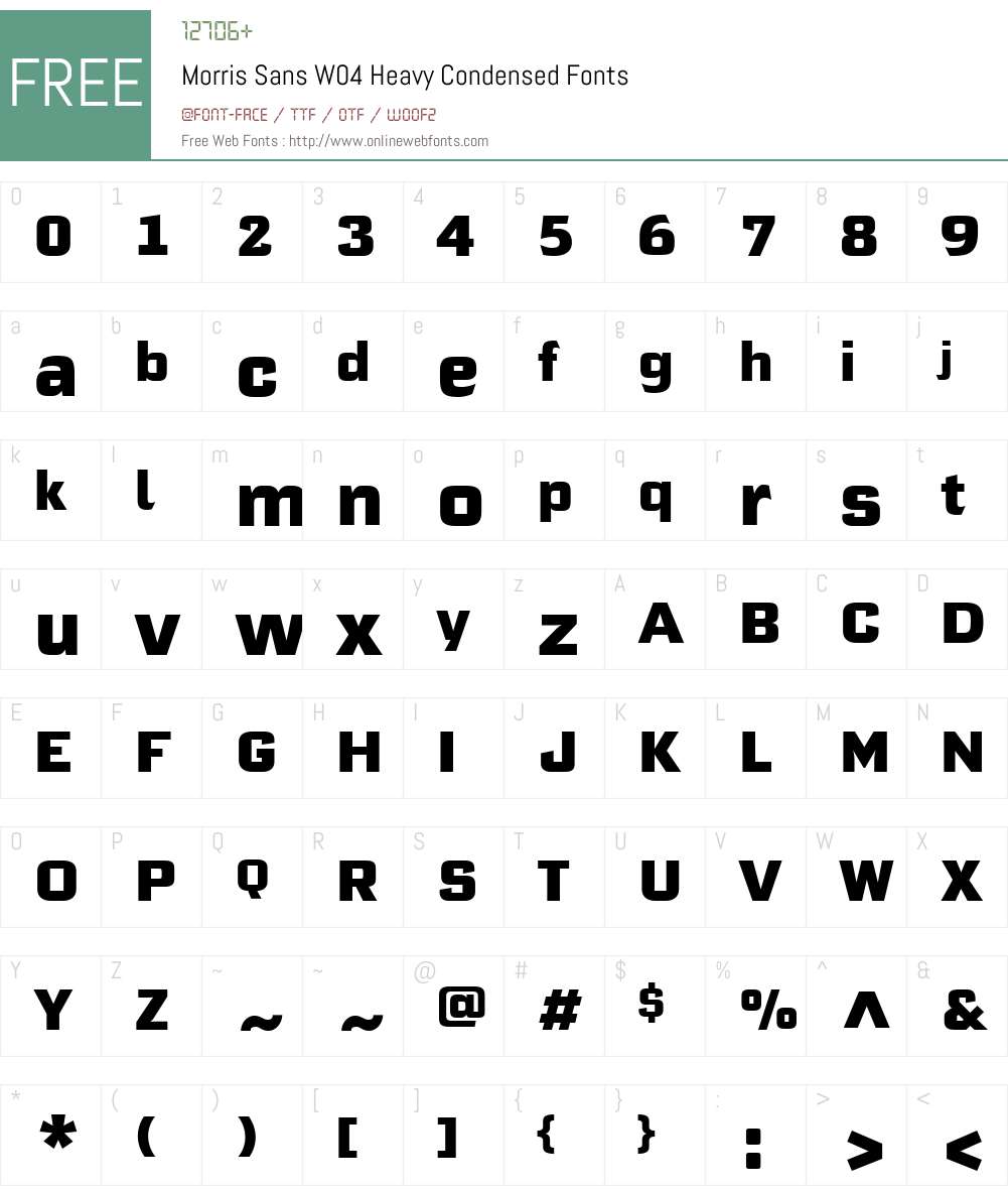Morris Sans Font Screenshots