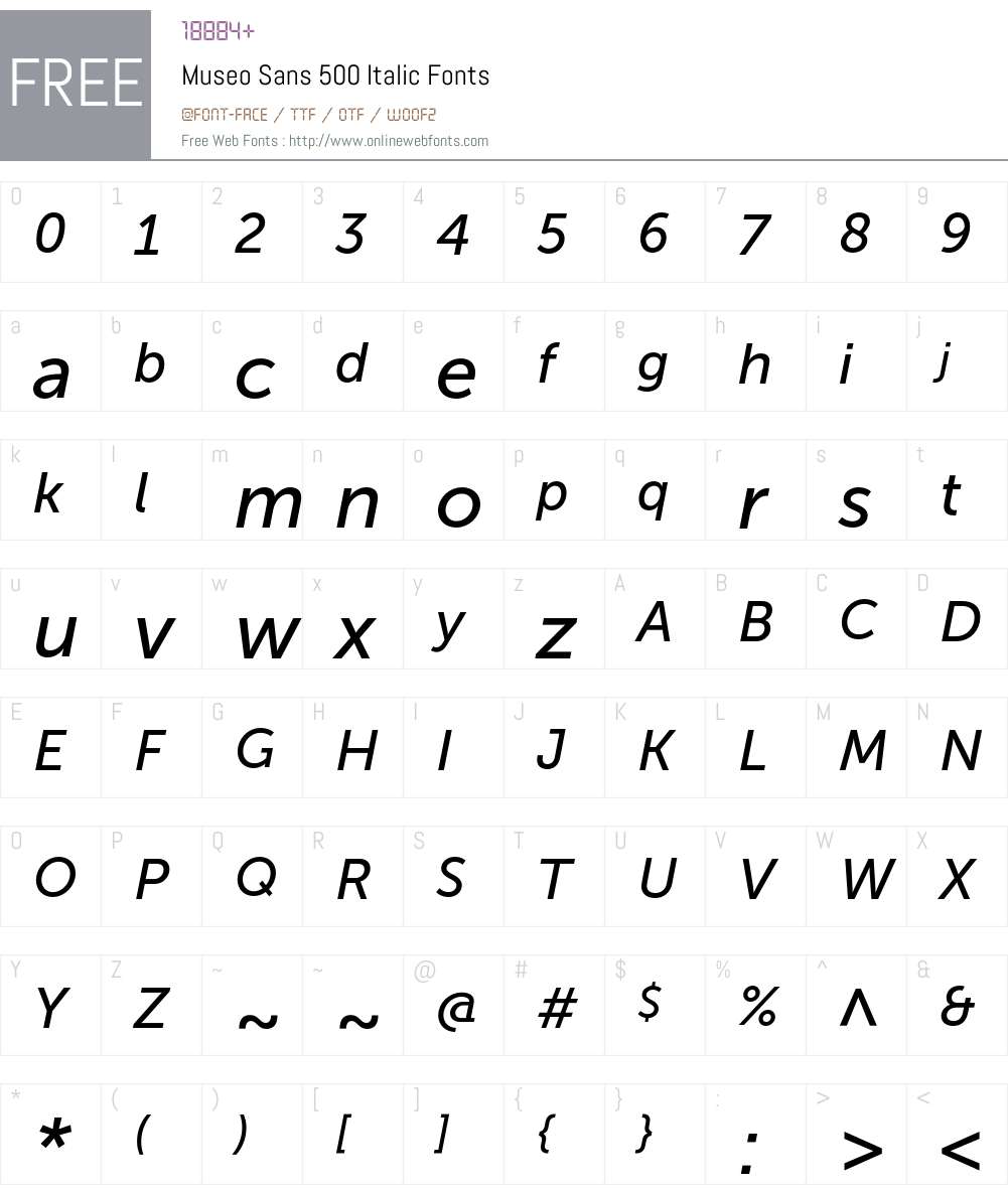 Museo Sans Font Screenshots