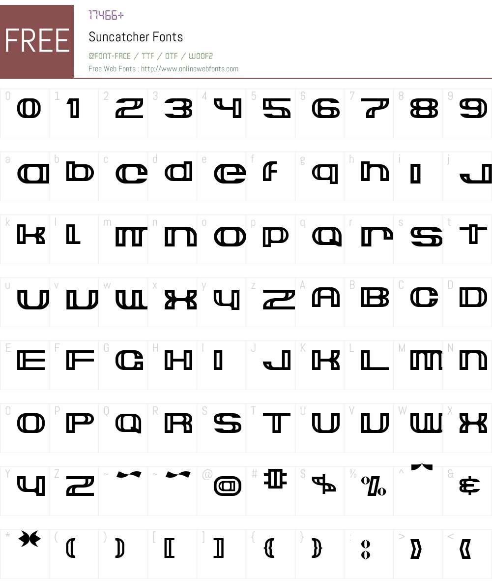Suncatcher Font Screenshots