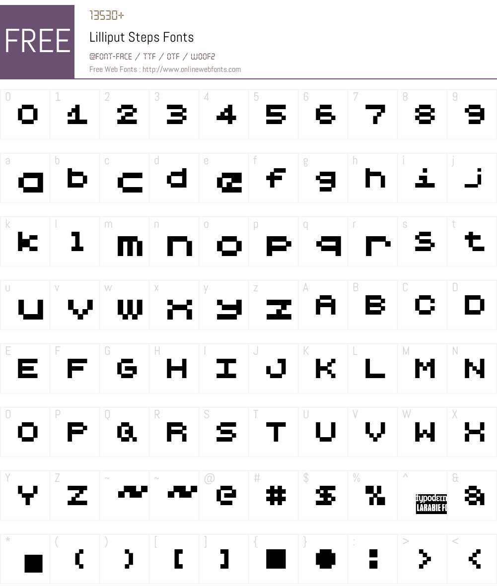 Lilliput Steps Font Screenshots
