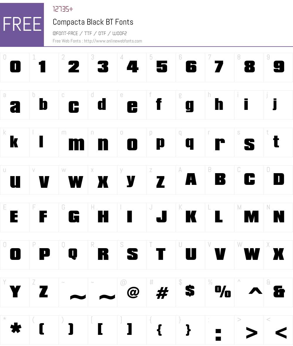 Compacta Blk BT Font Screenshots