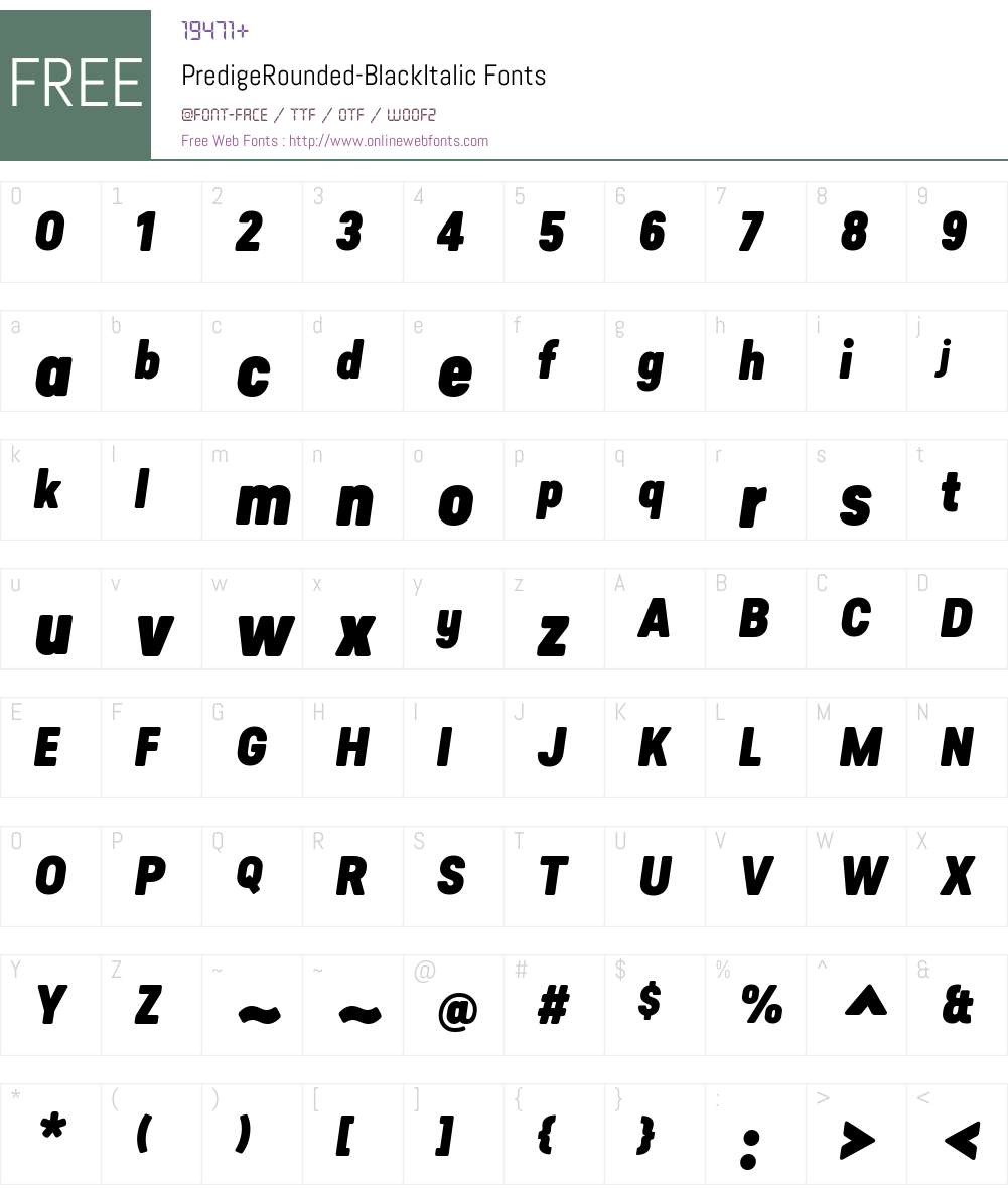 Predige Rounded Black Font Screenshots