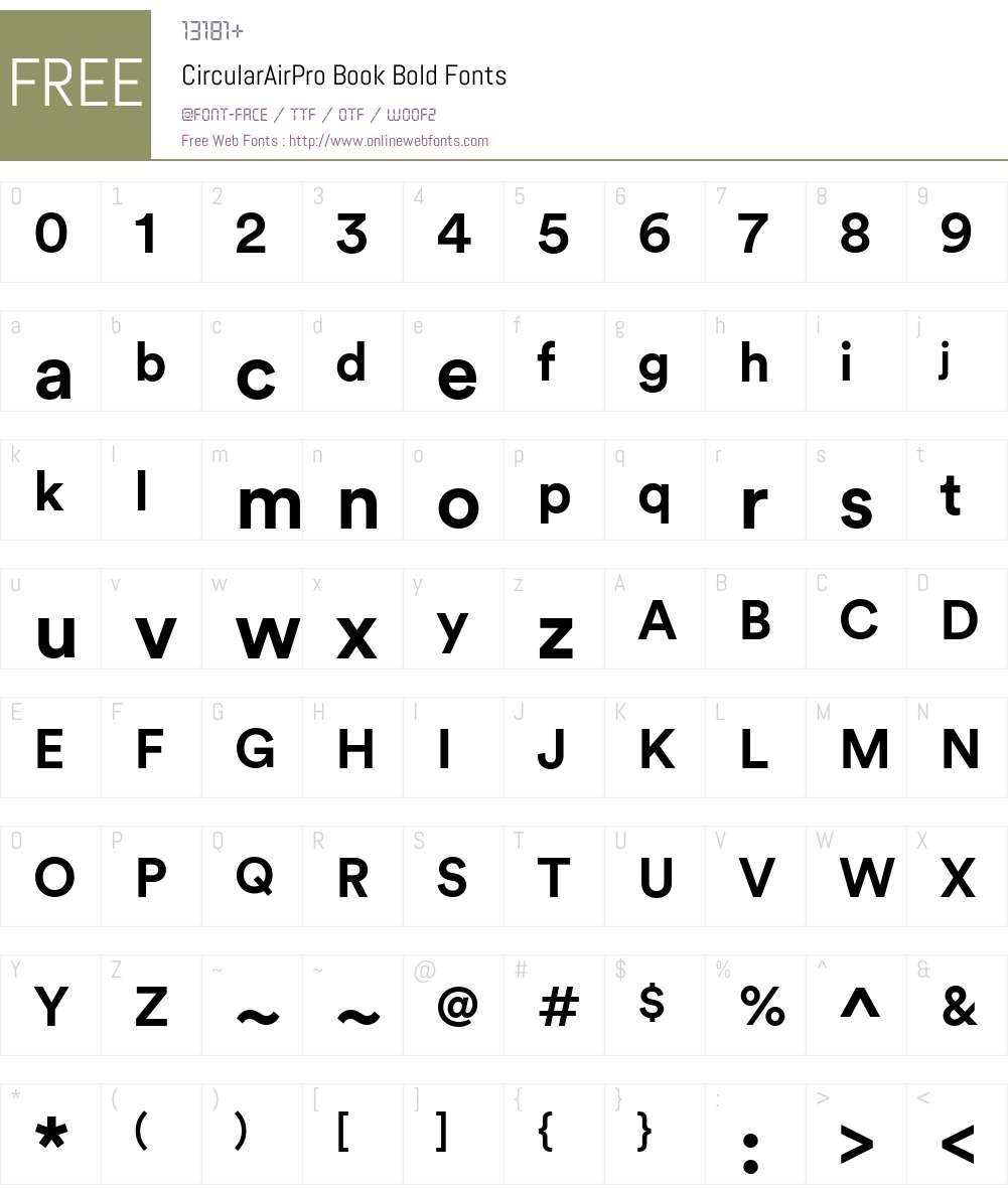 CircularAirPro Book Font Screenshots