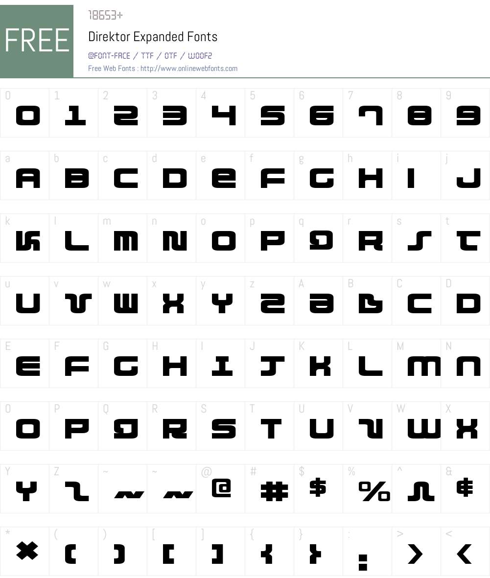 Direktor Expanded Font Screenshots