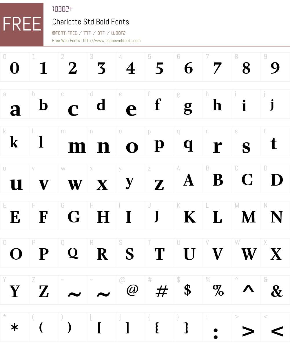 Charlotte Std Font Screenshots