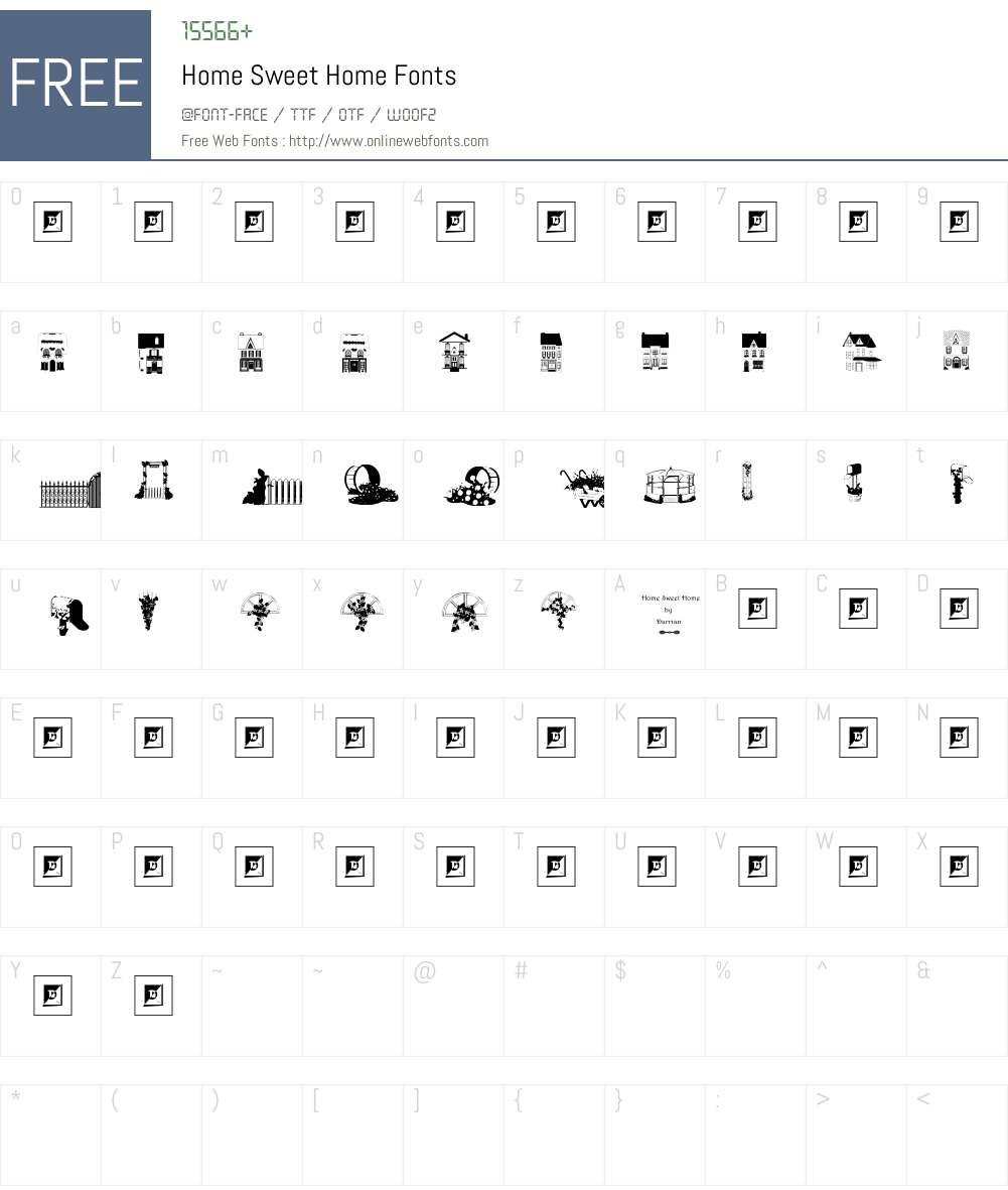 Home Sweet Home Font Screenshots