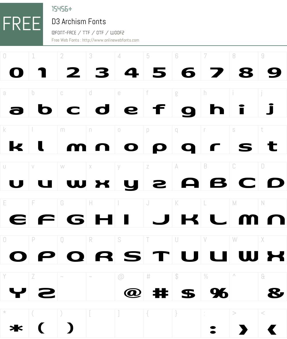 D3 Archism Font Screenshots