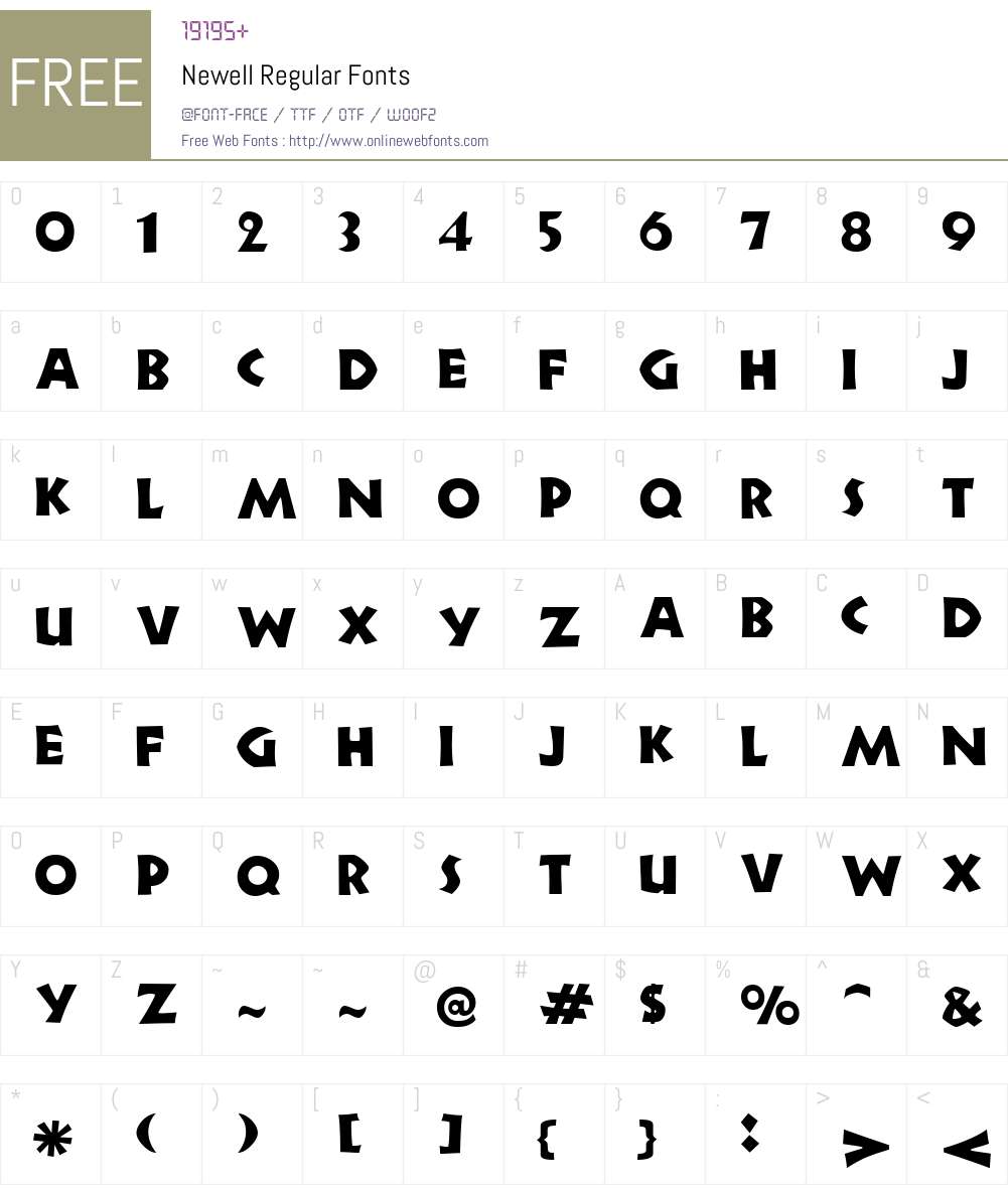 Newell Font Screenshots
