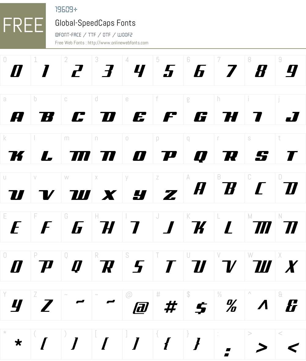 Global Font Screenshots