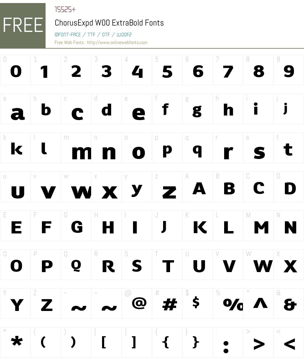ChorusExpdW00-ExtraBold Font Screenshots