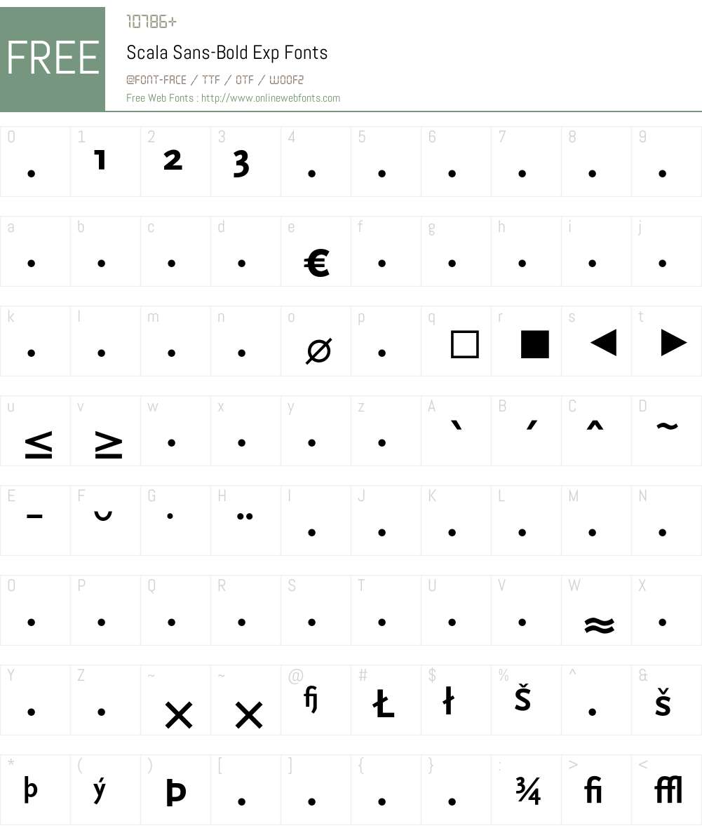 Scala Sans Font Screenshots