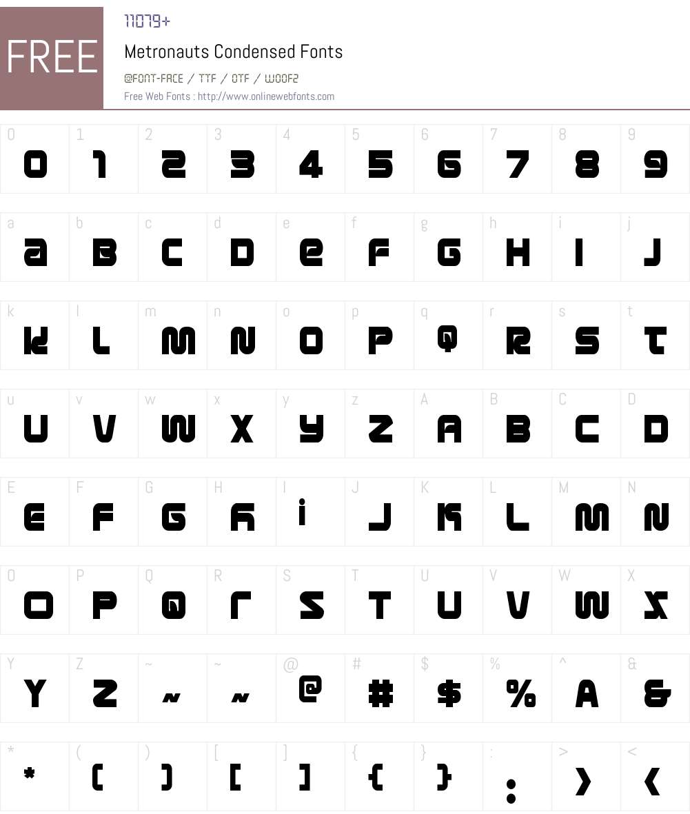Metronauts Condensed Font Screenshots