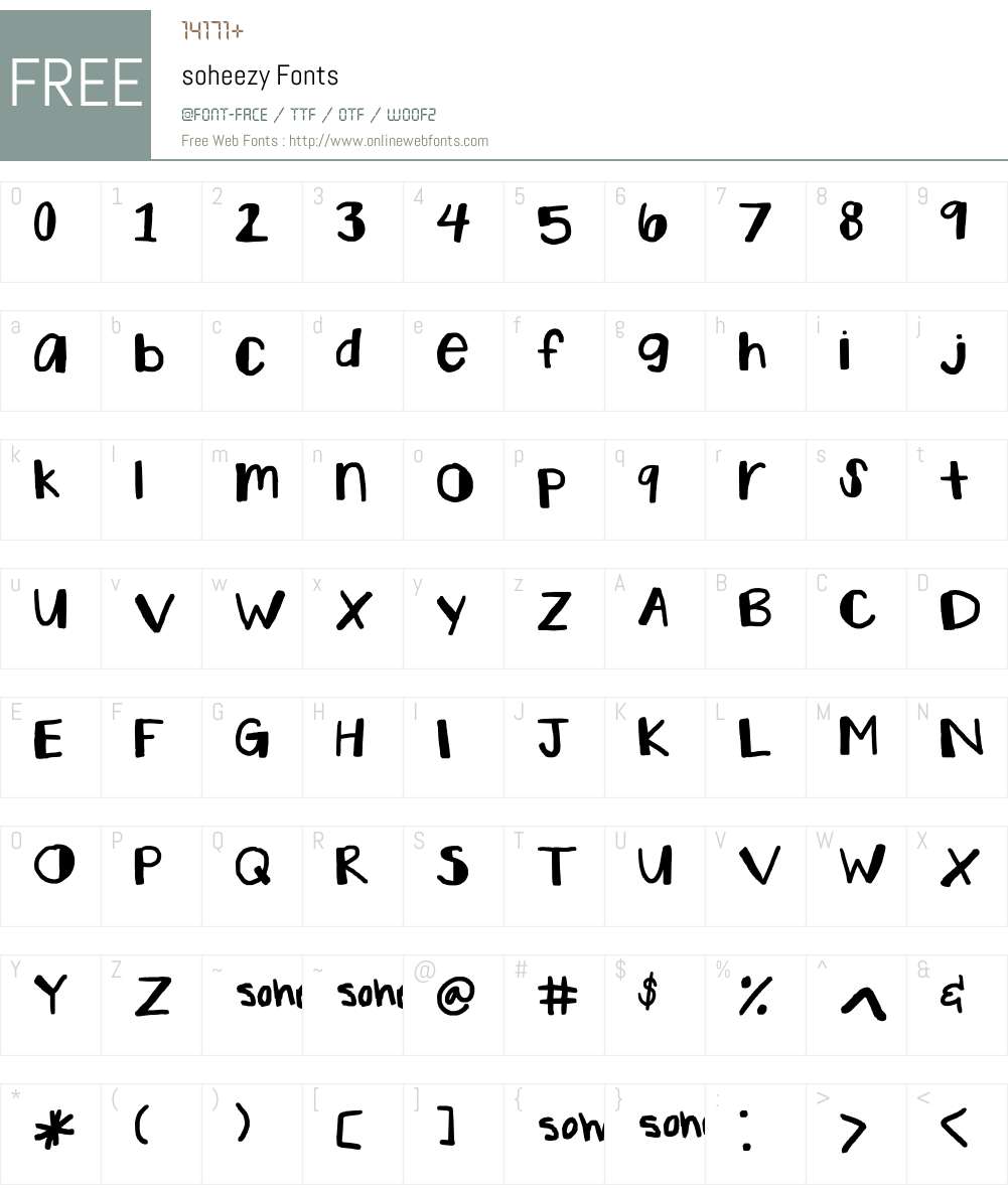 soheezy Font Screenshots