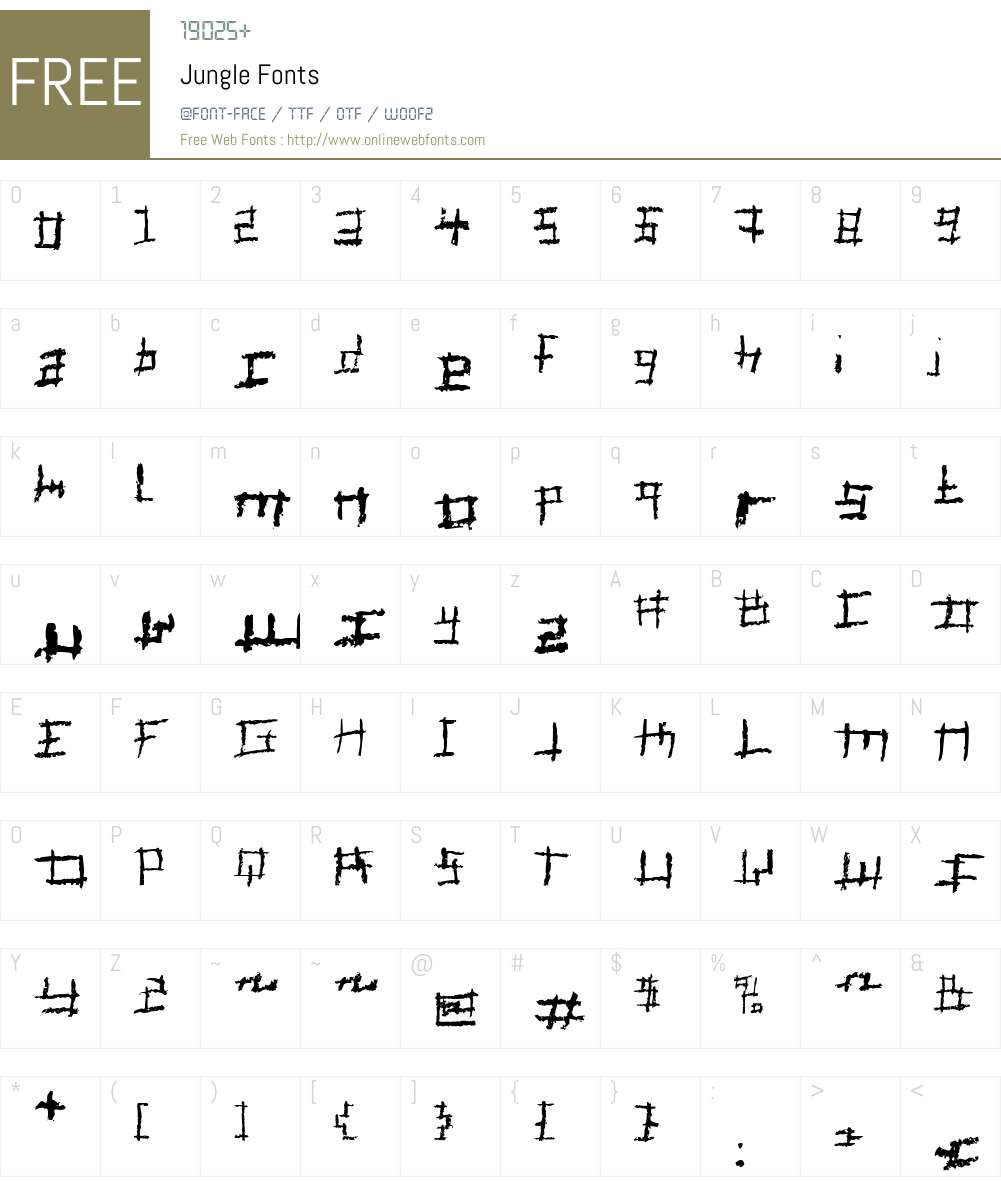 Jungle Font Screenshots