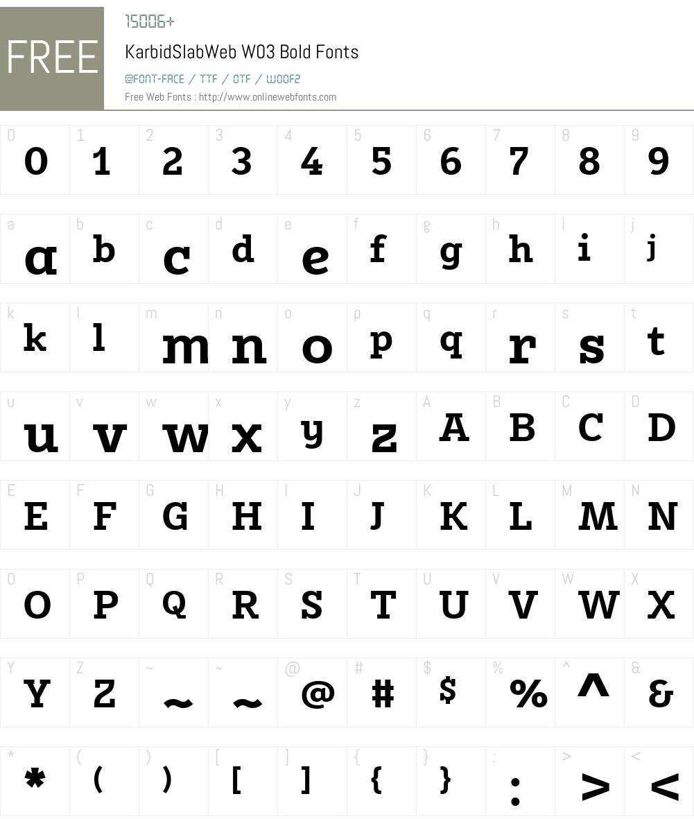 FF Karbid Slab Font Screenshots