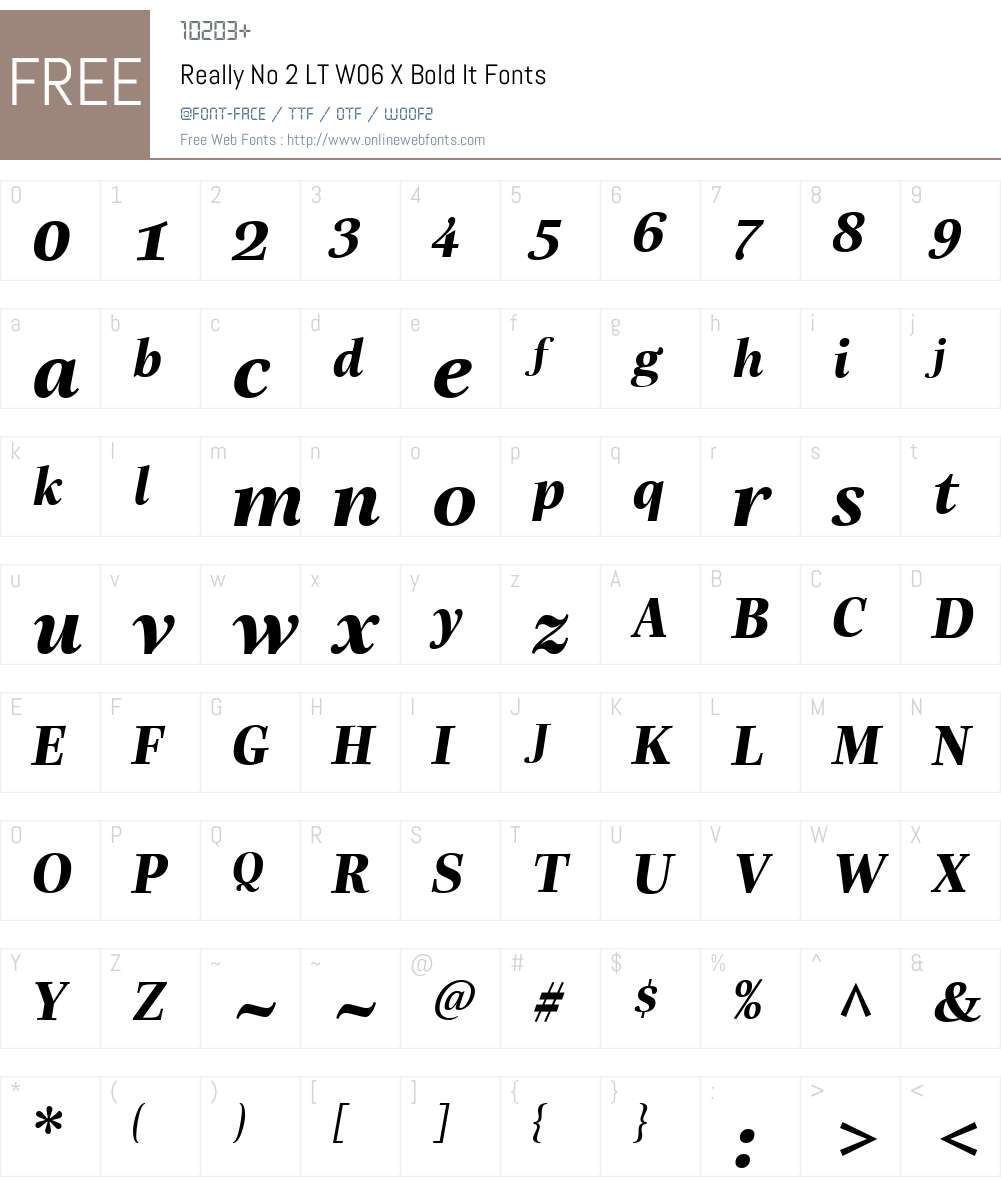 Really No 2 Font Screenshots