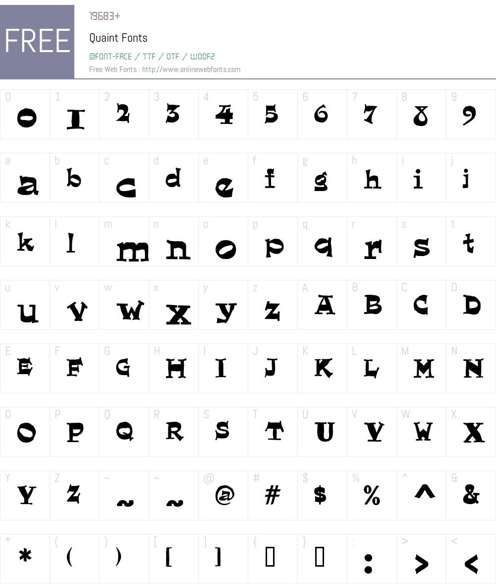 Quaint Font Screenshots