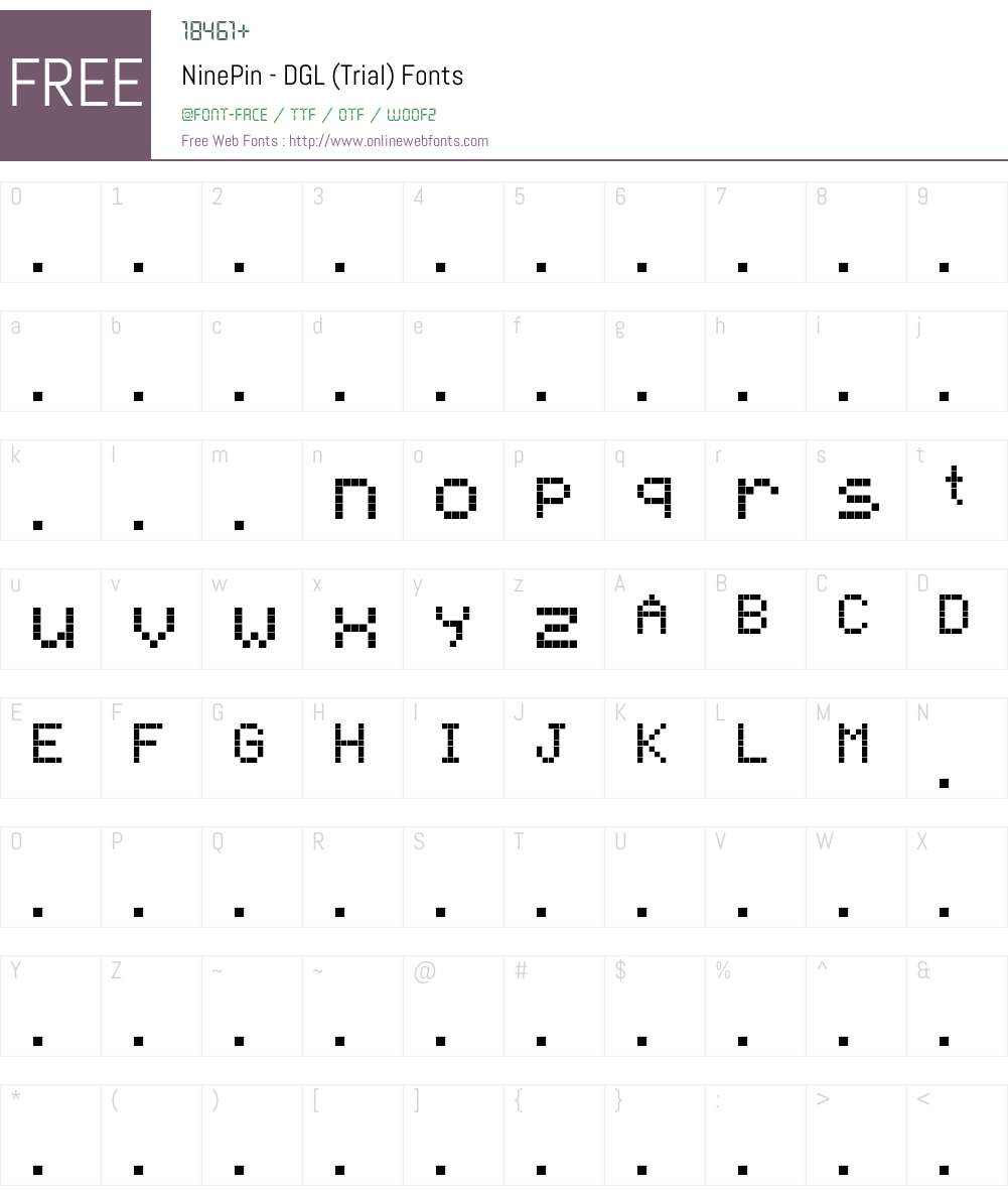 NinePin - DGNine Font Screenshots