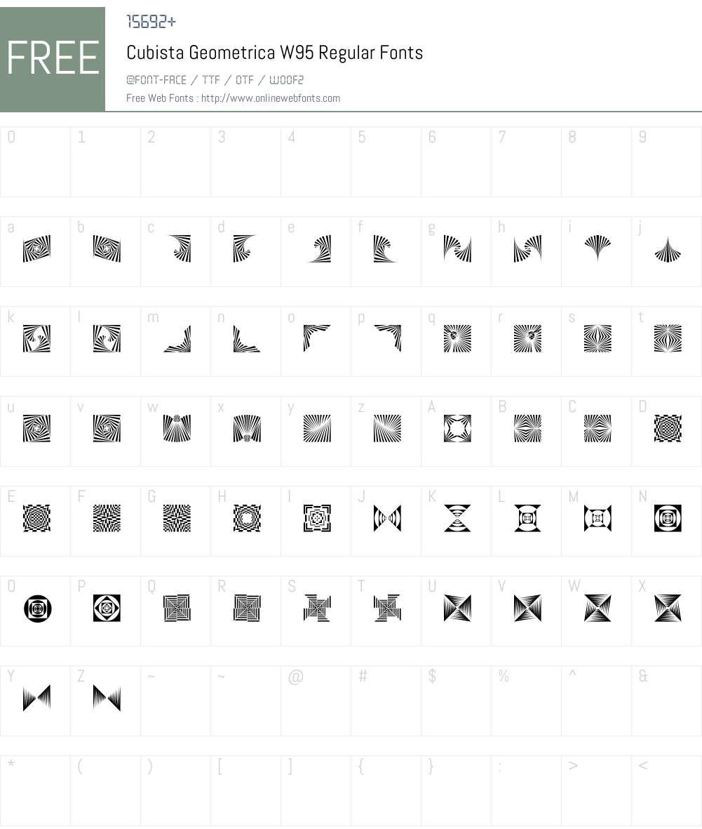 CubistaGeometricaW95-Rg Font Screenshots