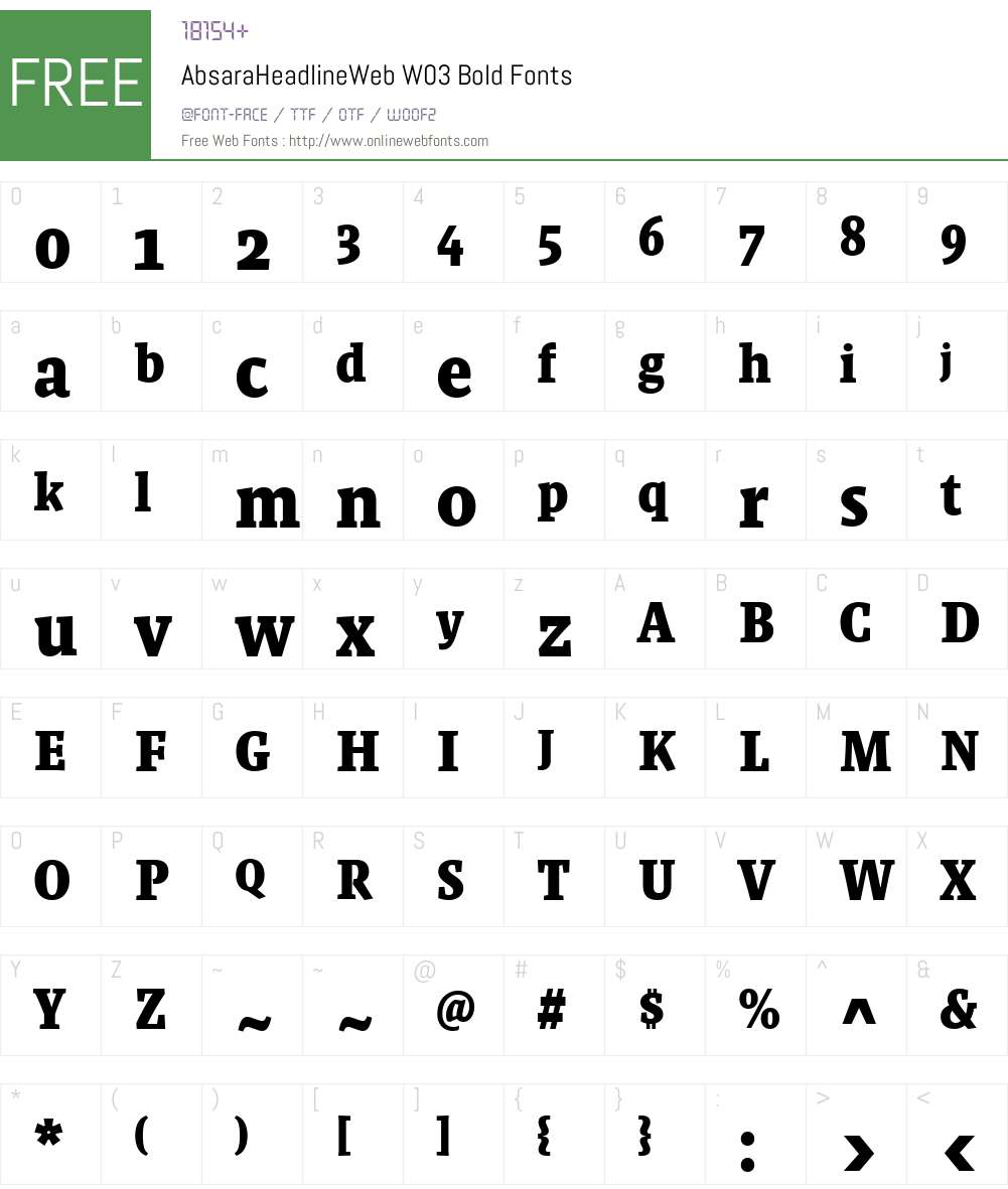 FF Absara Headline Font Screenshots