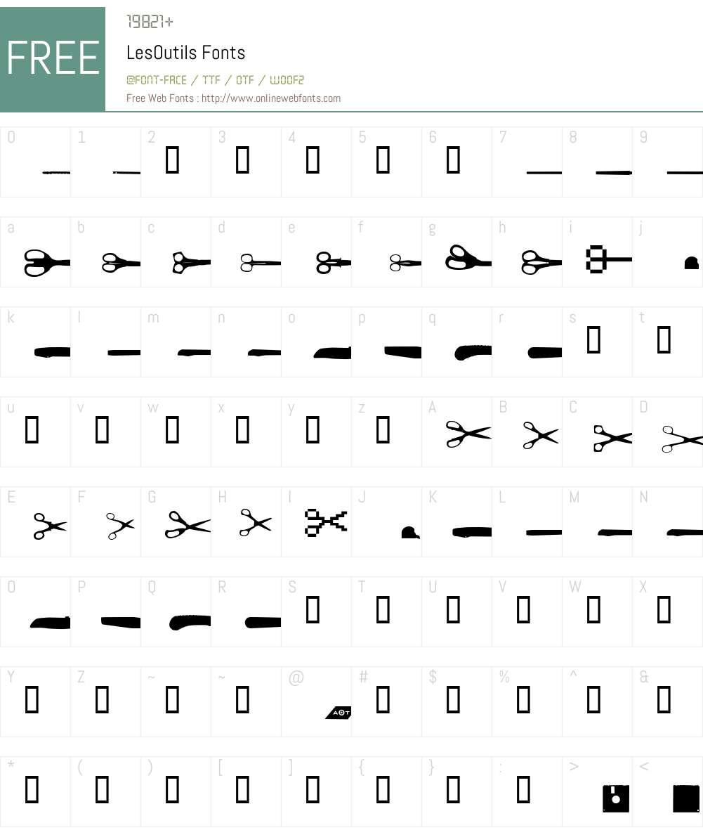 LesOutils Font Screenshots