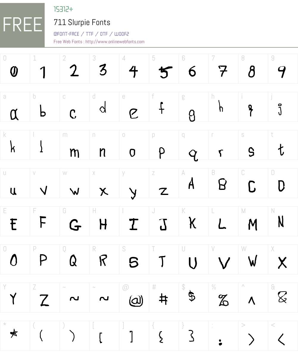 711 Slurpie Font Screenshots