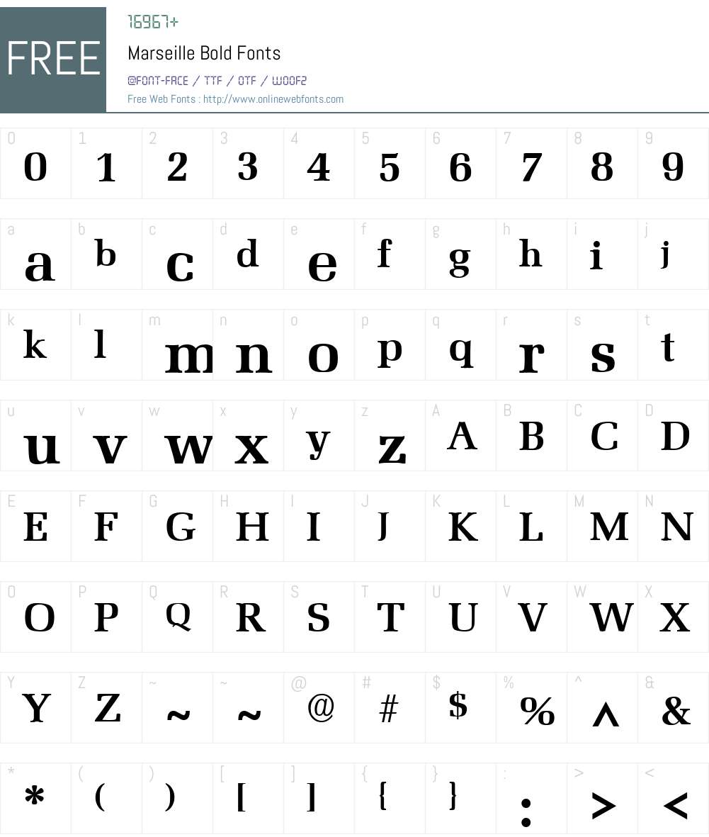 Marseille Font Screenshots