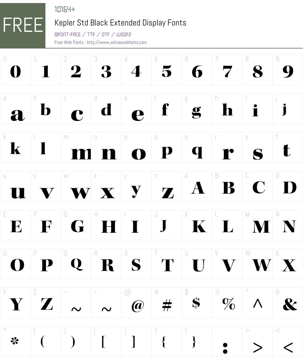 Kepler Std Font Screenshots