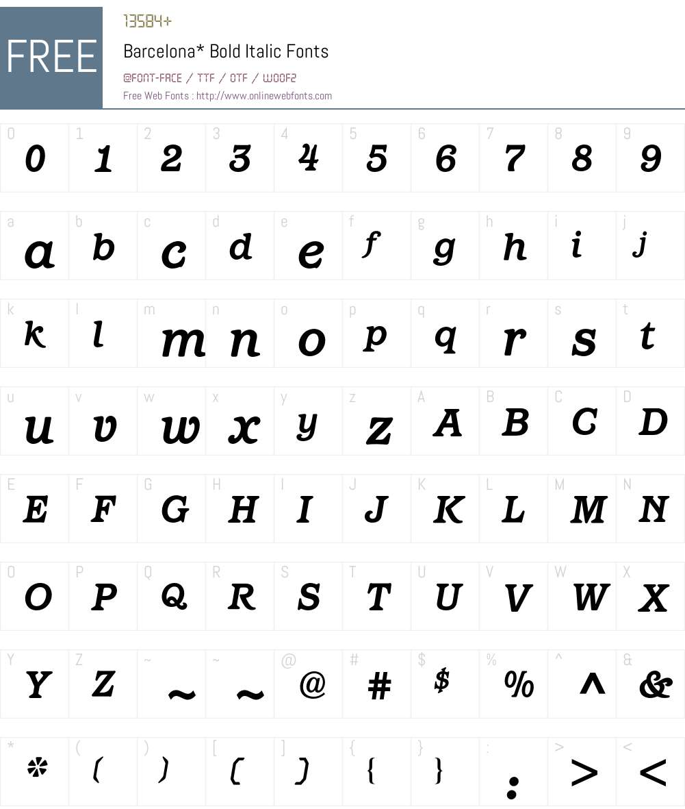 Barcelona BQ Font Screenshots