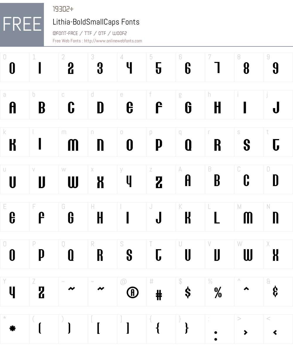 Lithia Font Screenshots
