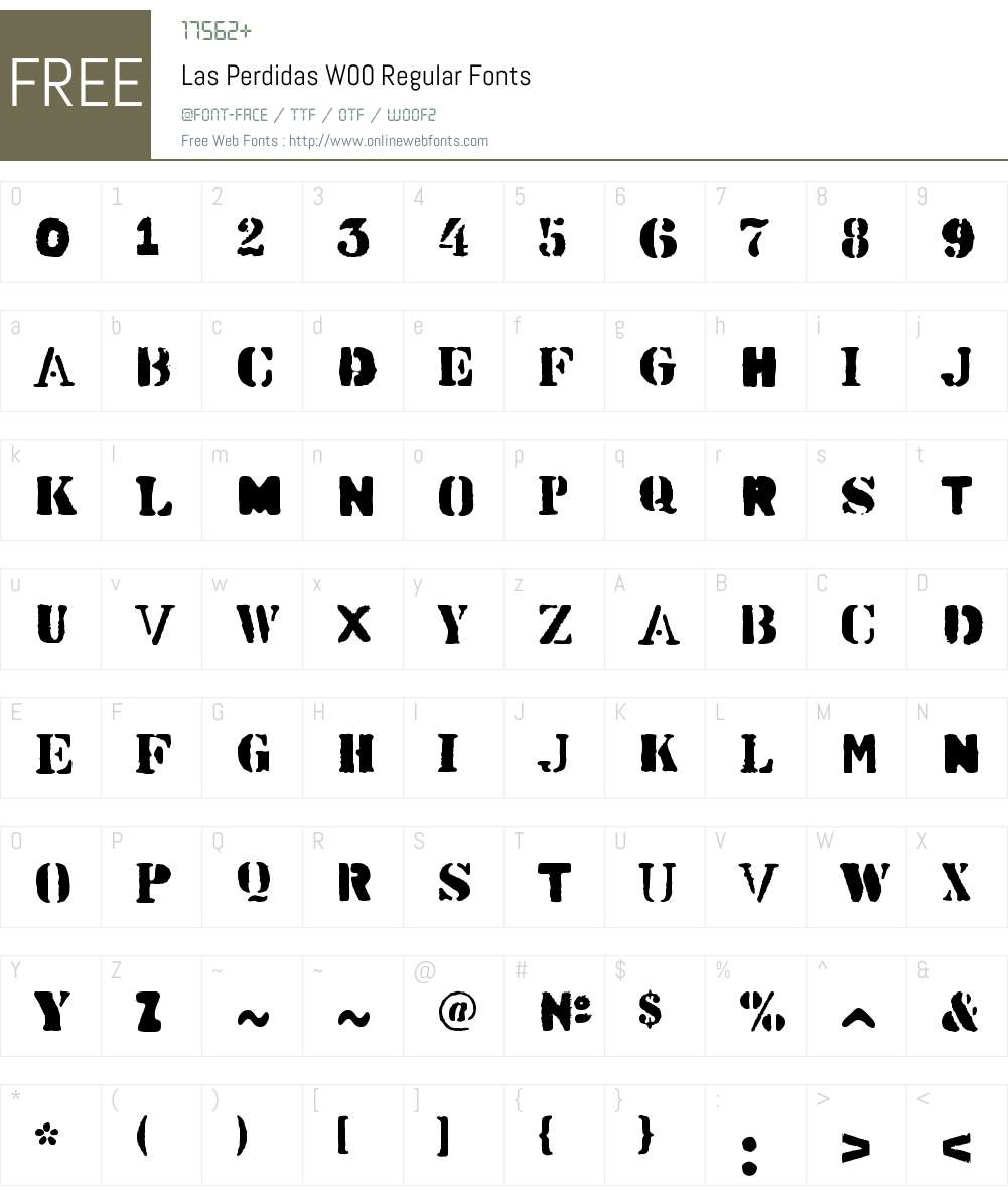 Las Perdidas Font Screenshots