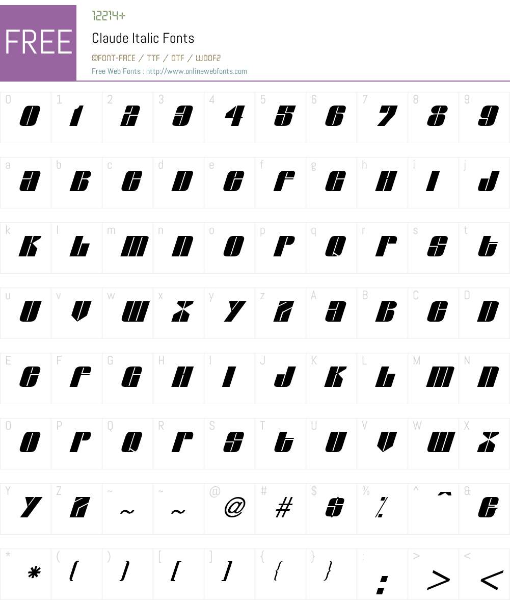 Claude Font Screenshots