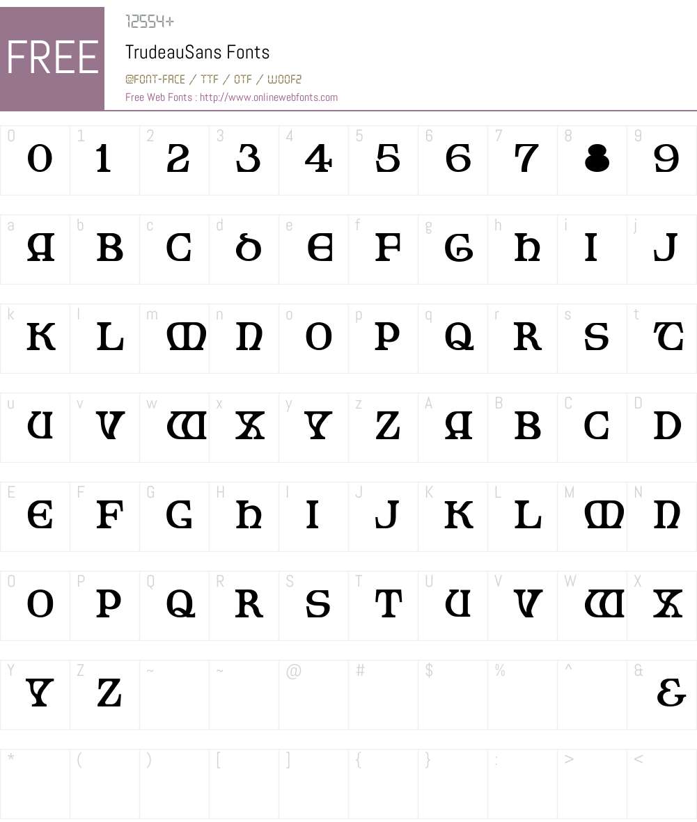 TrudeauSans Font Screenshots