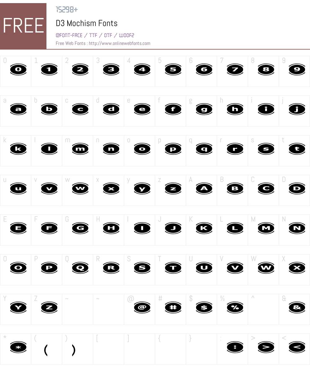 D3 Mochism Font Screenshots