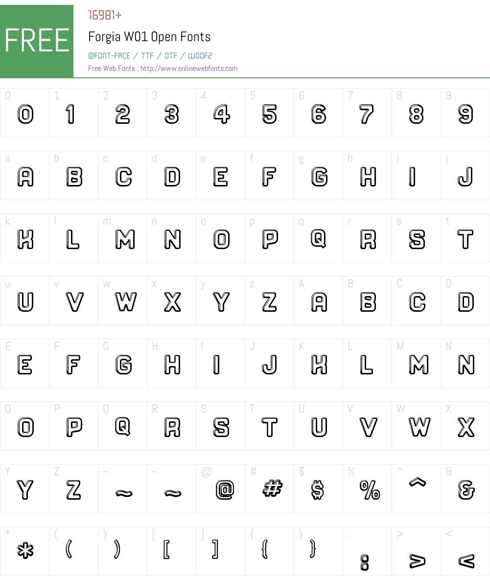 ForgiaW01-Open Font Screenshots