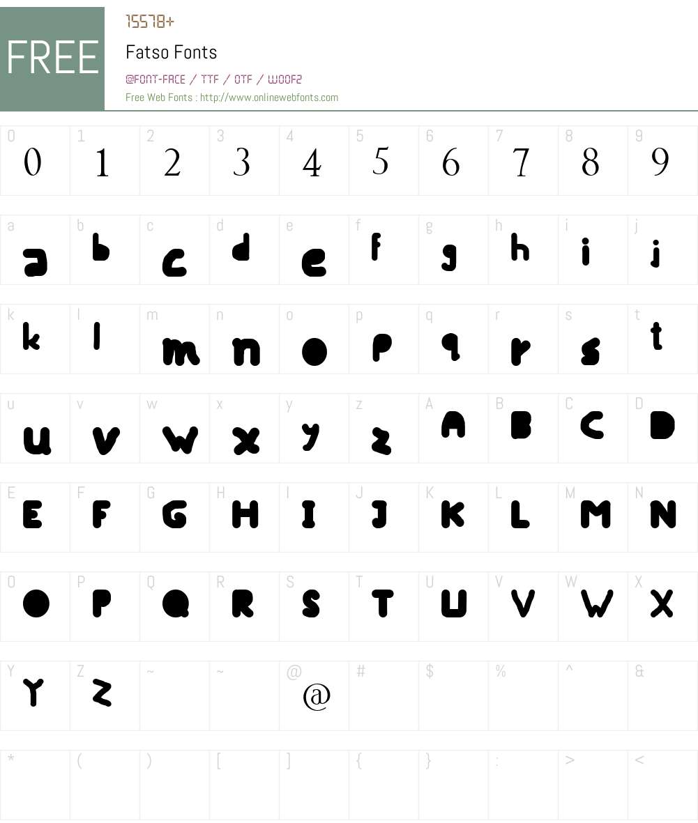 Fatso Font Screenshots