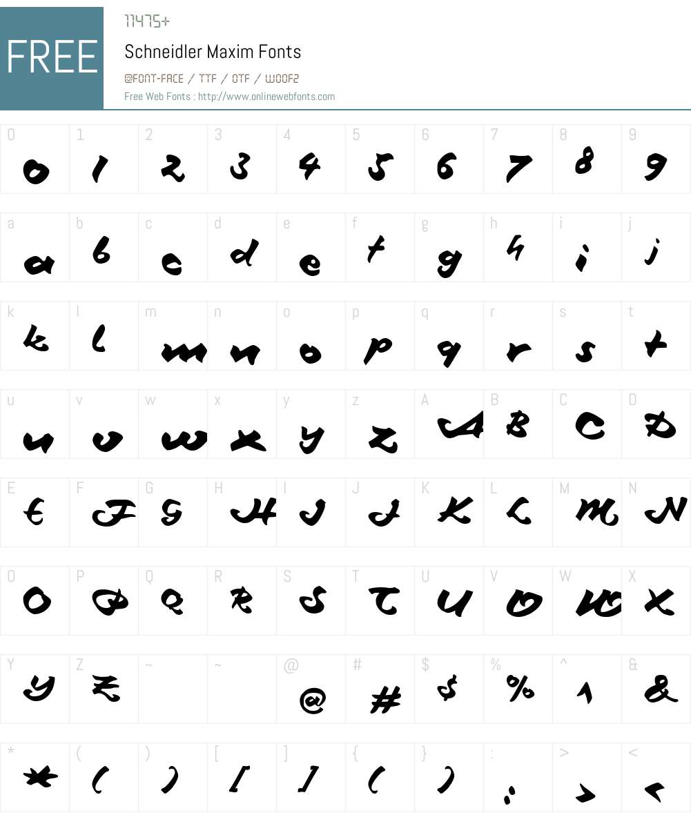 Schneidler Maxim Font Screenshots
