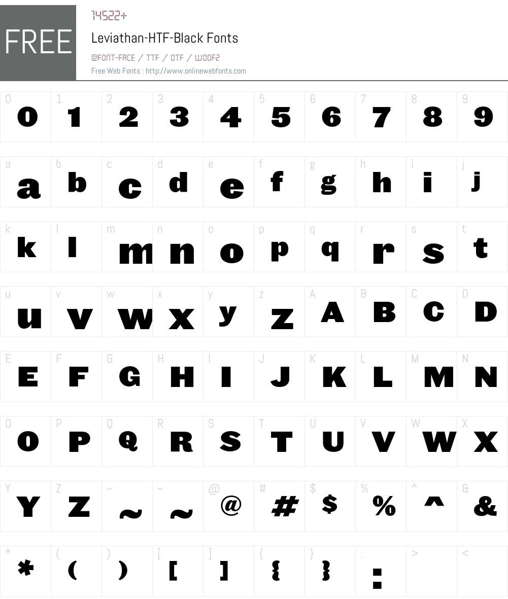 Leviathan Font Screenshots