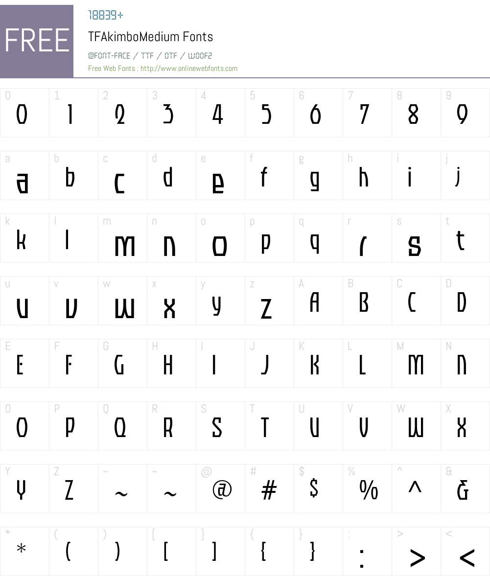 T Font Screenshots