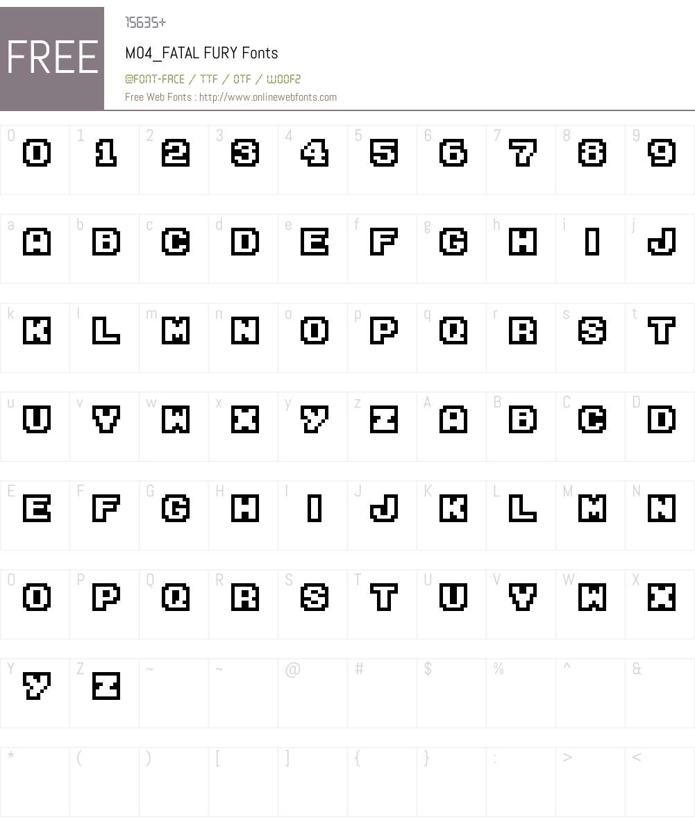 M04_FATAL FURY Font Screenshots