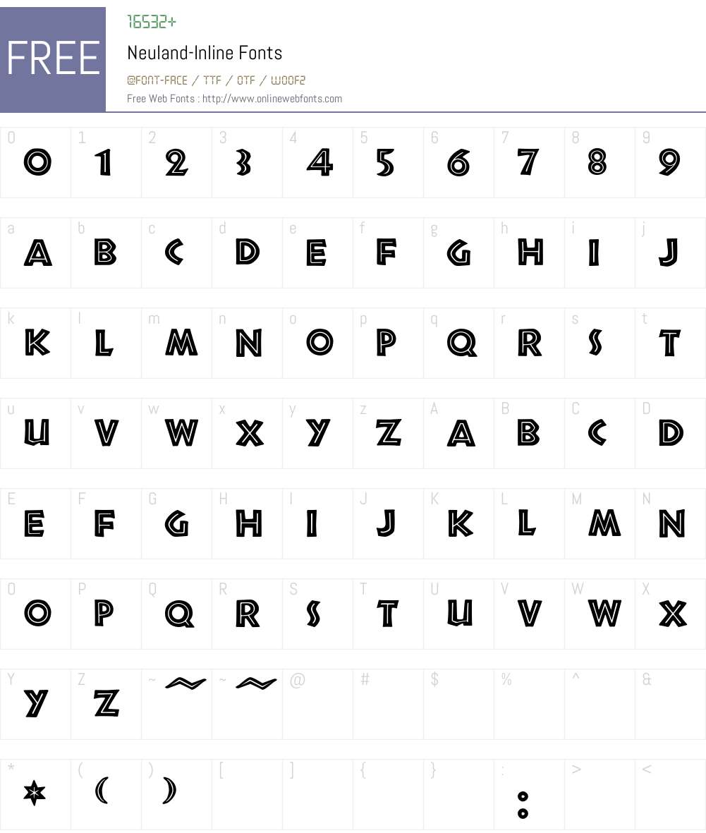 Neuland Font Screenshots