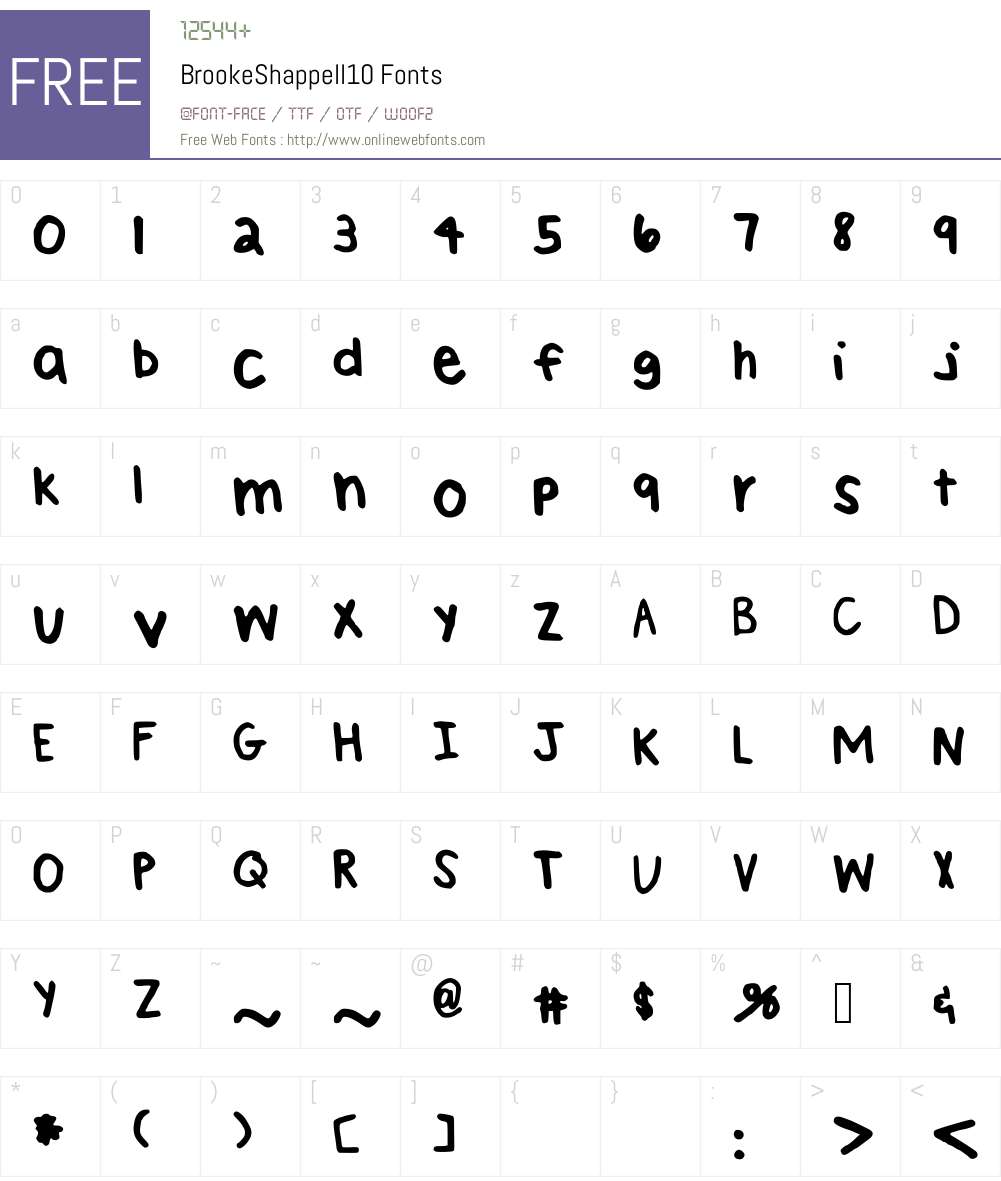 BrookeShappell10 Font Screenshots