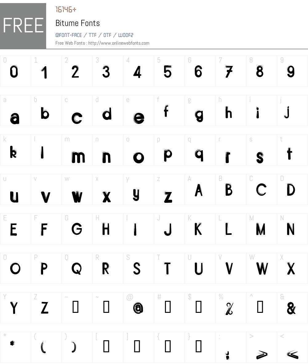 Bitume Font Screenshots