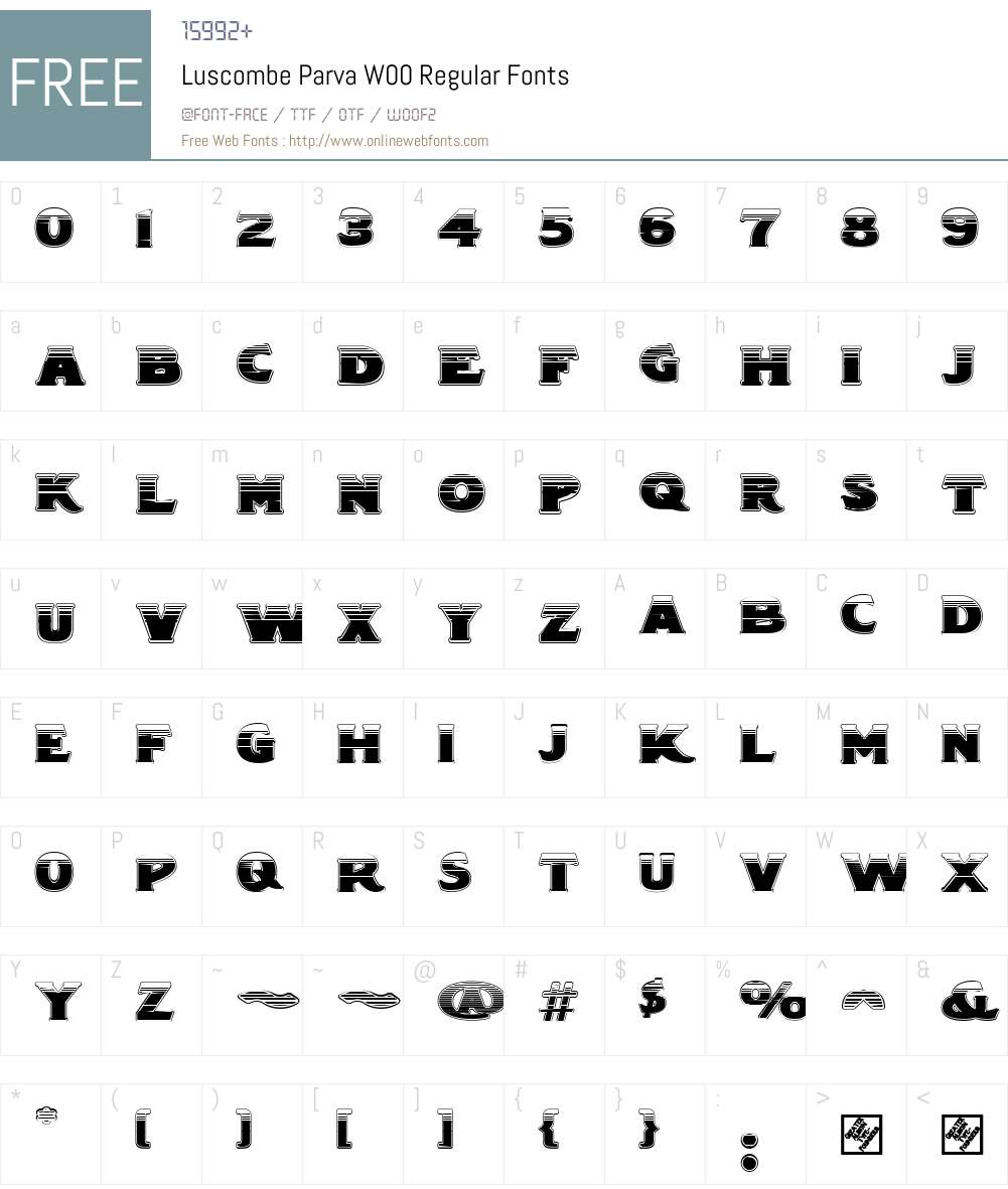 LuscombeParvaW00-Regular Font Screenshots