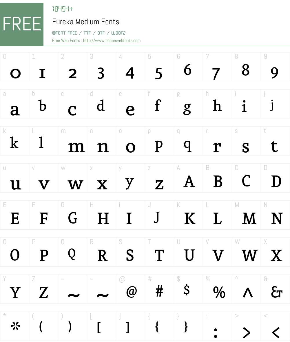 Eureka Font Screenshots